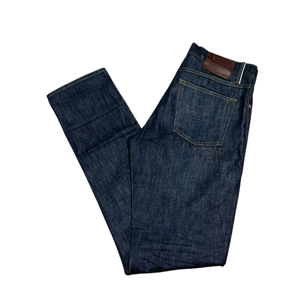 GUSTIN #68 THE 1968 Slim Fit Selvedge Raw Blue Denim Jeans 31x36 California EUC